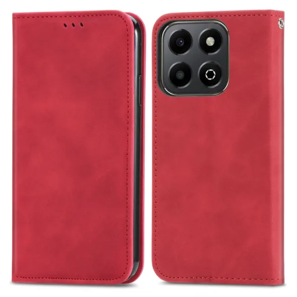 MAGNETIC Zaklápací kryt pre Honor 200 Smart 5G červený
