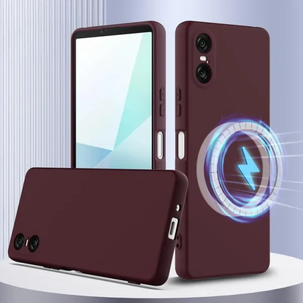 RUBBER MAGSAFE Silikónový kryt pre Sony Xperia 10 VI PLUM COLOR