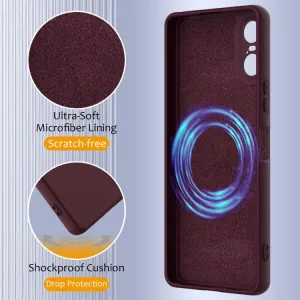 RUBBER MAGSAFE Silikónový kryt pre Sony Xperia 10 VI PLUM COLOR