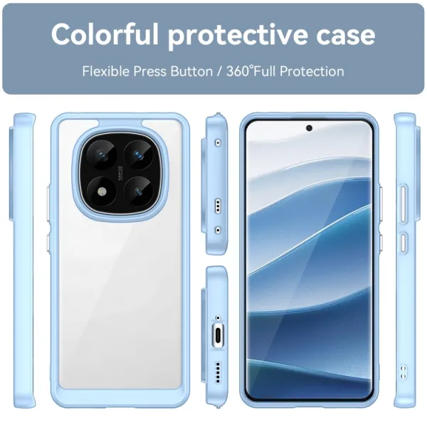CRYSTAL Ochranný obal pre Xiaomi Redmi Note 14 Pro+ 5G modrý