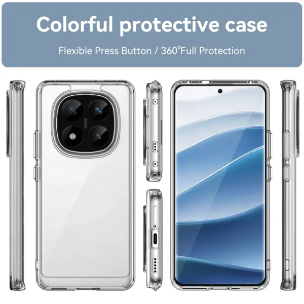 CRYSTAL Ochranný obal pre Xiaomi Redmi Note 14 Pro+ 5G priehľadný