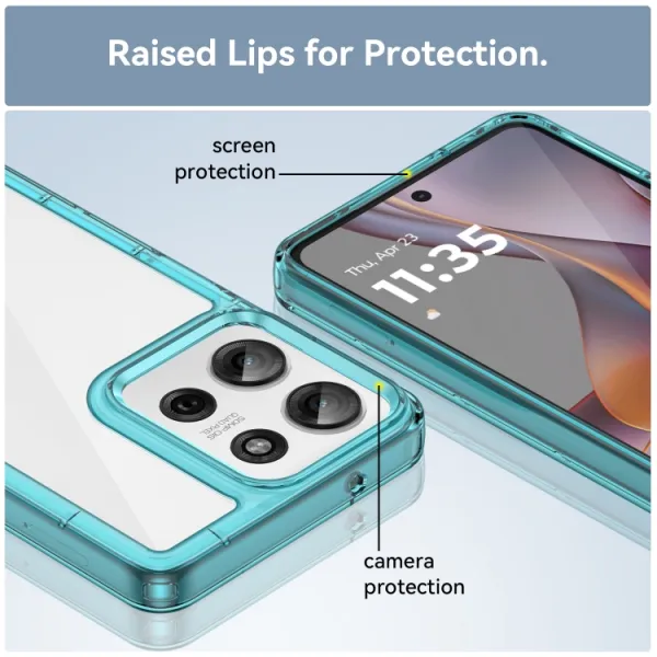 CRYSTAL Ochranný kryt pre Motorola Moto G75 5G tyrkysový