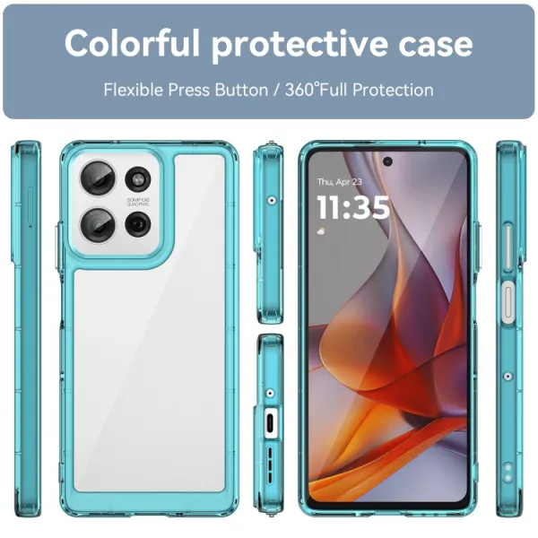CRYSTAL Ochranný kryt pre Motorola Moto G75 5G tyrkysový