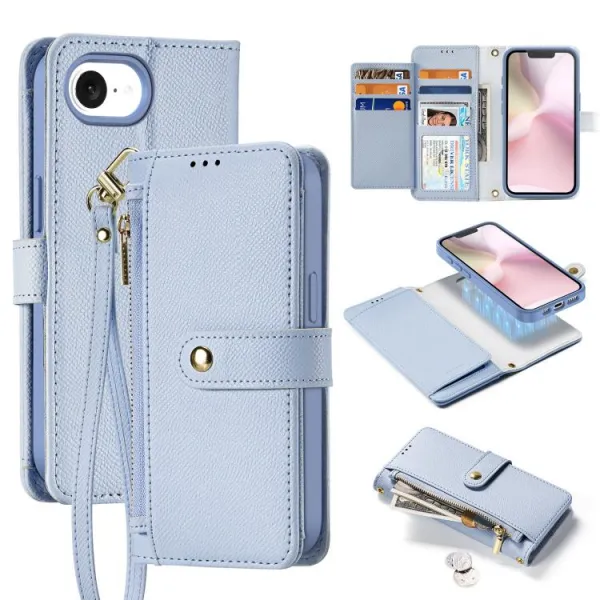 DUX LAWA Ochranný kryt a peňaženkové puzdro 2v1 Apple iPhone 16e / iPhone 17e modré