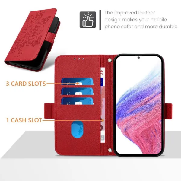 ART MEADOW Peňaženkový obal pre Xiaomi Redmi Note 14 Pro červený