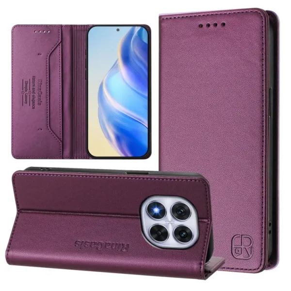 RINA Zaklápacie puzdro pre Xiaomi Redmi Note 14 Pro tmavofialové