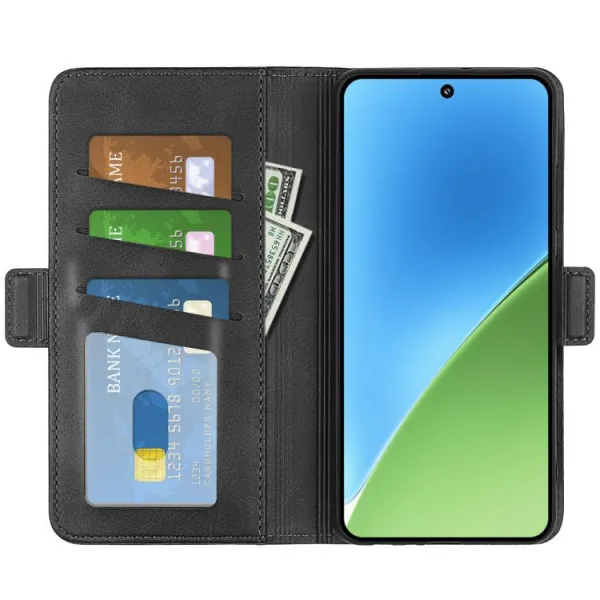 SIDE Peňaženkové puzdro pre Xiaomi 15 čierne