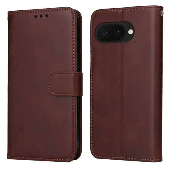 SMOOTH Peňaženkové puzdro pre Google Pixel 9a hnedé
