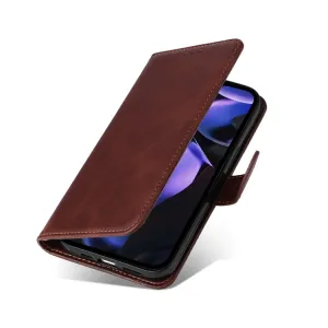 SMOOTH Peňaženkové puzdro pre Google Pixel 9a hnedé