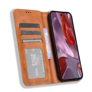 BUSINESS Peňaženkový kryt pre Google Pixel 9a hnedý