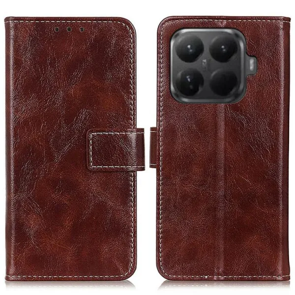 RETRO Peňaženkový obal Xiaomi 15T Pro hnedý