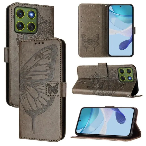 ART BUTTERFLY Peňaženkový obal pre Motorola Edge 70 šedý