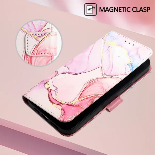 ART MARBLE Peňaženkový kryt pre Samsung Galaxy A16 / A16 5G ROSE GOLD