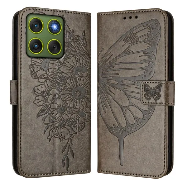 ART BUTTERFLY Peňaženkový obal pre Motorola Edge 70 šedý