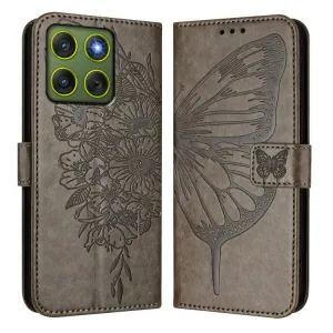 ART BUTTERFLY Peňaženkový obal pre Motorola Edge 70 šedý