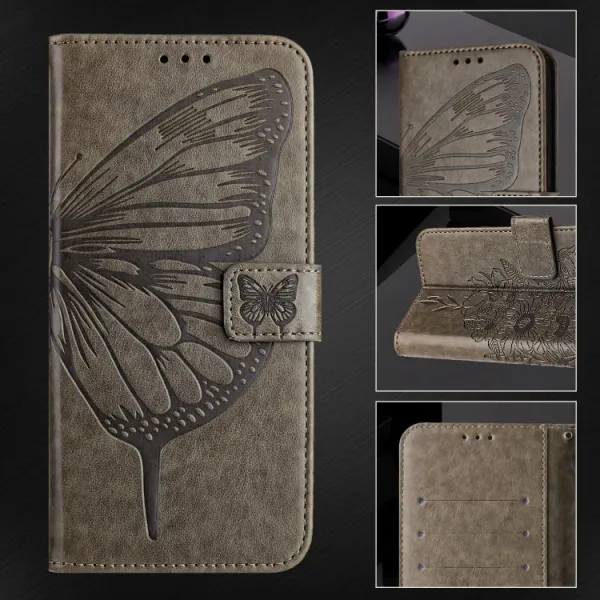 ART BUTTERFLY Peňaženkový obal pre Motorola Edge 70 šedý