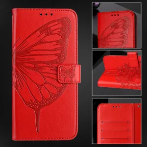 ART BUTTERFLY Peňaženkový obal pre Motorola Edge 70 červený