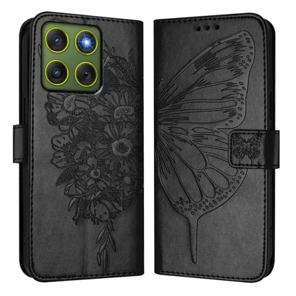 ART BUTTERFLY Peňaženkový obal pre Motorola Edge 70 čierny