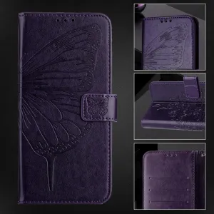 ART BUTTERFLY Peňaženkový obal pre Motorola Edge 70 fialový