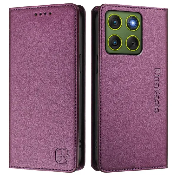RINA Zaklápacie puzdro pre Motorola Edge 70 tmavofialové