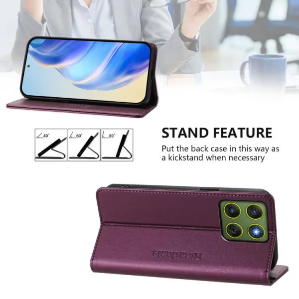 RINA Zaklápacie puzdro pre Motorola Edge 70 tmavofialové