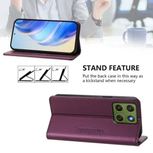 RINA Zaklápacie puzdro pre Motorola Edge 70 tmavofialové