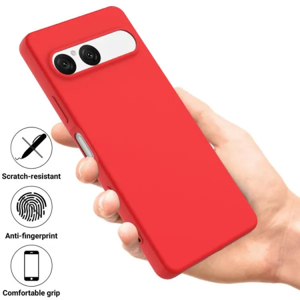 RUBBER Ochranný kryt pre Sony Xperia 10 VII červený
