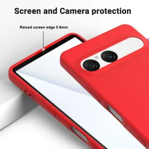 RUBBER Ochranný kryt pre Sony Xperia 10 VII červený