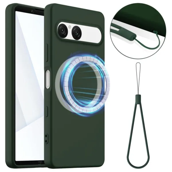 RUBBER MAGSAFE Silikónový kryt pre Sony Xperia 10 VII DARK GREEN