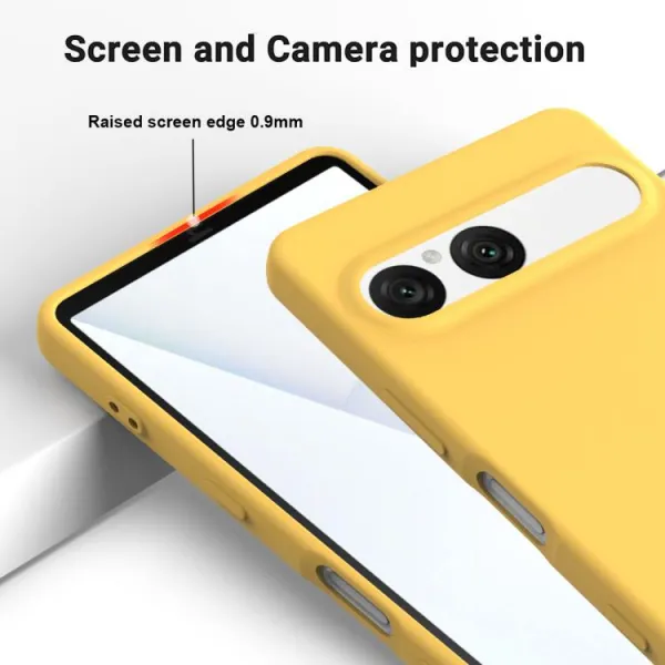 RUBBER Ochranný kryt pre Sony Xperia 10 VII žltý