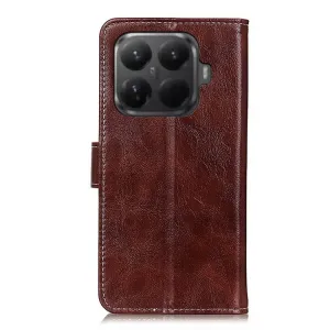 RETRO Peňaženkový obal Xiaomi 15T Pro hnedý
