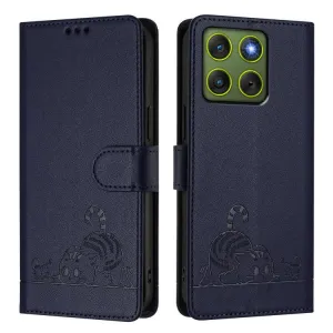 ART CAT Peňaženkový obal s remienkom pre Motorola Edge 70 tmavomodrý