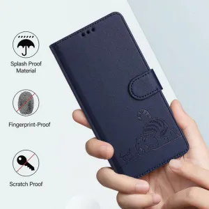ART CAT Peňaženkový obal s remienkom pre Motorola Edge 70 tmavomodrý