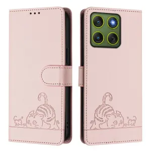 ART CAT Peňaženkový obal s remienkom pre Motorola Edge 70 ružový