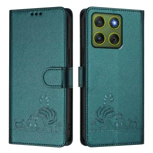 ART CAT Peňaženkový obal s remienkom pre Motorola Edge 70 zelený