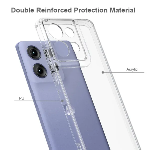 SHOCK Extra odolný kryt Motorola Edge 50 priehľadný