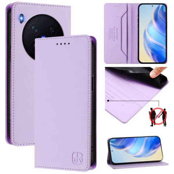 RINA Zaklápacie puzdro pre Vivo X300 Pro svetlofialové