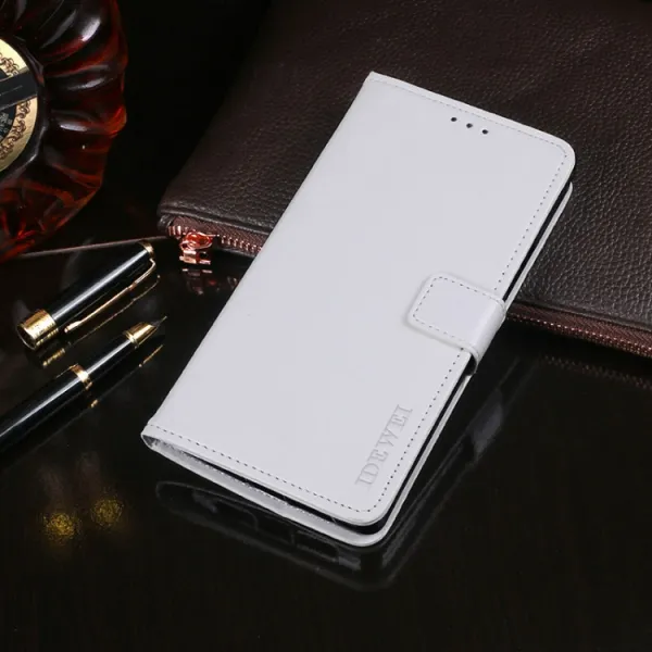 IDEWEI Peňaženkový kryt Samsung Galaxy A41 biely