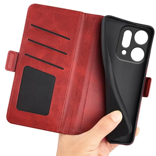 SIDE Peňaženkové puzdro pre Oppo Reno14 5G červené