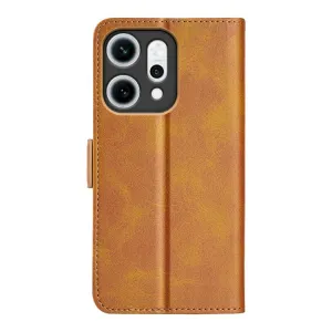 SIDE Peňaženkové puzdro pre Oppo Reno14 5G svetlohnedé
