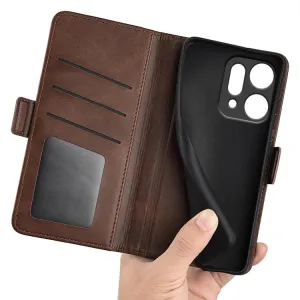 SIDE Peňaženkové puzdro pre Oppo Reno14 5G tmavohnedé