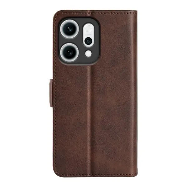 SIDE Peňaženkové puzdro pre Oppo Reno14 5G tmavohnedé