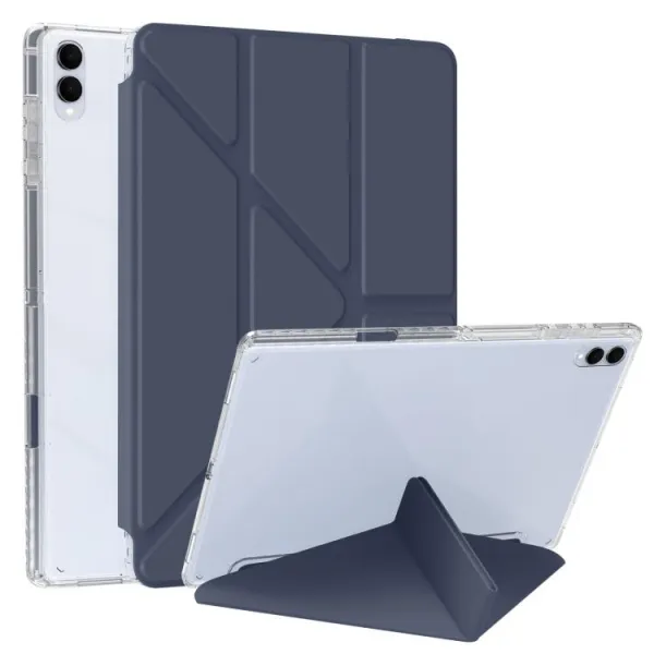 CRYSTAL Zaklápací obal pre Samsung Galaxy Tab S11 Ultra tmavomodrý