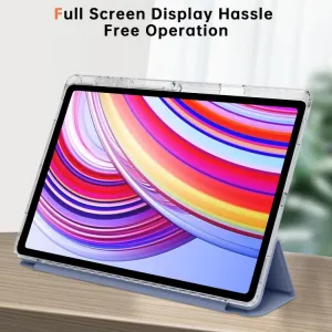 CRYSTAL Zaklápací obal pre Samsung Galaxy Tab S11 Ultra modro-šedý
