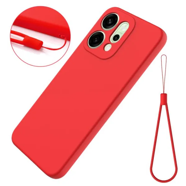 RUBBER Ochranný obal pre Oppo Reno14 5G červený