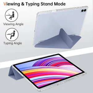 CRYSTAL Zaklápací obal pre Samsung Galaxy Tab S11 Ultra modro-šedý