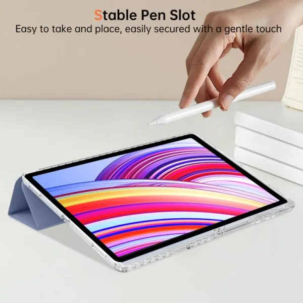 CRYSTAL Zaklápací obal pre Samsung Galaxy Tab S11 Ultra modro-šedý