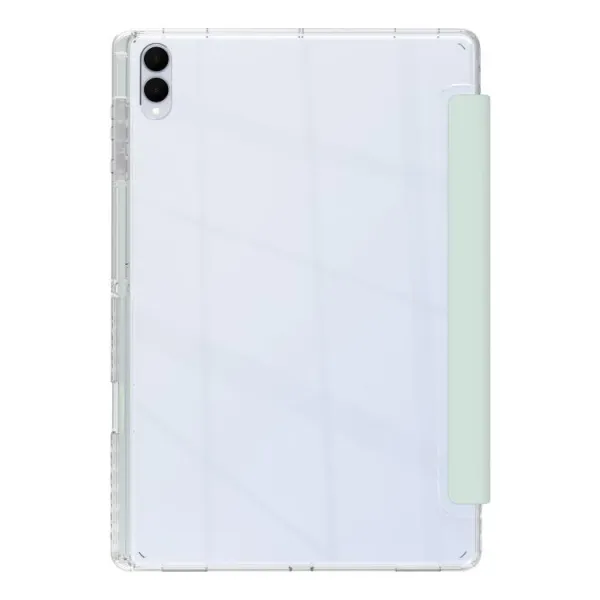 CRYSTAL Zaklápací obal pre Samsung Galaxy Tab S11 Ultra svetlozelený