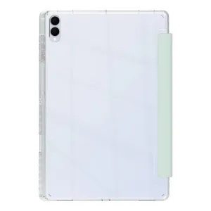 CRYSTAL Zaklápací obal pre Samsung Galaxy Tab S11 Ultra svetlozelený