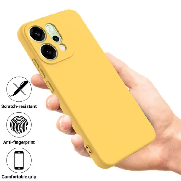 RUBBER Ochranný obal pre Oppo Reno14 5G žltý